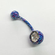 ボディピアス へそピアス 14G 単品 1個 レディース 女性 アクセサリー バーベル型 へそピ ヘソピ 軟骨 耳たぶ カラフル ラインストーン キラキラ バナナバーベル カーブバーベル 1.6mm 14ゲージ お洒落 可愛い 格好いい イヤーロブ 舌 眉 トラガス 臍 口 プレゼント ギフト 贈り物