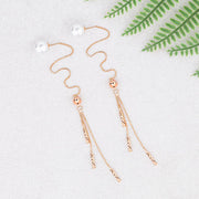 チェーンピアス ピアス アクセサリー レディース 女性 揺れる ロングチェーン 華奢 上品 シンプル 結婚式 お呼ばれ セレモニー ご褒美 プレゼント ギフト 彼女 恋人