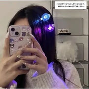 ヘアクリップ 光る ヘアアクセサリー  電球 ヘアピン ピカピカ 目立つ ユニーク 面白 派手 ライプ パーティー コンサート イベント お祭り 縁日 コスプレ ハロウィン クリスマス おしゃれ かわいい
