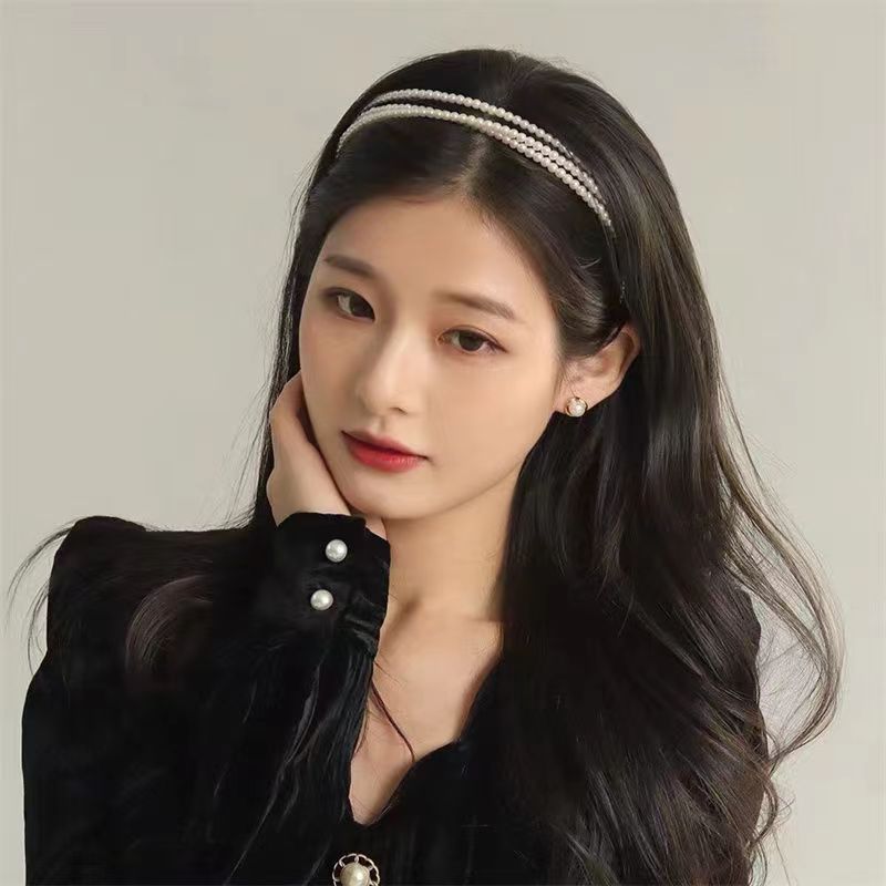 カチューシャ ヘアアクセサリー レディース 女性用 フェイクパール 3連 商品画像2