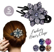 ヘアクリップ バンスクリップ サイド ヘアアクセサリー レディース 子供用 キラキラ ラインストーン 上品 大ぶり 髪留め ヘアアレンジ 髪飾り かわいい オフィス パーティー 華やか ゴージャス 大人 お出かけ おしゃれ 女児 ブラック 黒 グレー 灰 シャンパンゴールド ピンク パープル 紫 シック 女性 キッズ 女の子