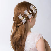 ヘアクリップ 3個セット 子供用 キッズ 女の子 ヘアアクセサリー 髪留め 髪飾り 結婚式 華やか リボン フェイクパール フラワー 花 ビーズ ラインストーン 可愛い おしゃれ ヘアアレンジ ブライダル お呼ばれ パーティー おめかし 記念日フォト
