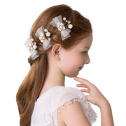 ヘアクリップ 3個セット 子供用 キッズ 女の子 ヘアアクセサリー 髪留め 髪飾り 結婚式 華やか リボン フェイクパール フラワー 花 ビーズ ラインストーン 可愛い おしゃれ ヘアアレンジ ブライダル お呼ばれ パーティー おめかし 記念日フォト