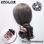 シュシュ 単品 1個 ヘアゴム 髪ゴム レディース 女性 ヘアアクセサリー 髪留め 髪飾り まとめ髪 シンプル 仕事 職場 オフィス 大人 サテン風 ナチュラル お洒落 可愛い 可憐さ きれいめ 上品 ファッション小物