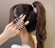 ヘアゴム 同色5個セット ヘアアクセサリー レディース 女性 女の子 ラインストーン きらきら 髪留め 髪飾り まとめ髪 ヘアアレンジ かわいい おしゃれ シンプル きれいめ 上品 オフィス フォーマル お呼ばれ お出掛け
