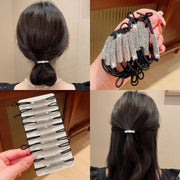 ヘアゴム 同色5個セット ヘアアクセサリー レディース 女性 女の子 ラインストーン きらきら 髪留め 髪飾り まとめ髪 ヘアアレンジ かわいい おしゃれ シンプル きれいめ 上品 オフィス フォーマル お呼ばれ お出掛け