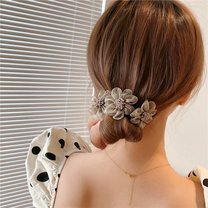 お団子メーカー ヘアワイヤー レディース ヘアアクセサリー フラワー お花 商品画像2