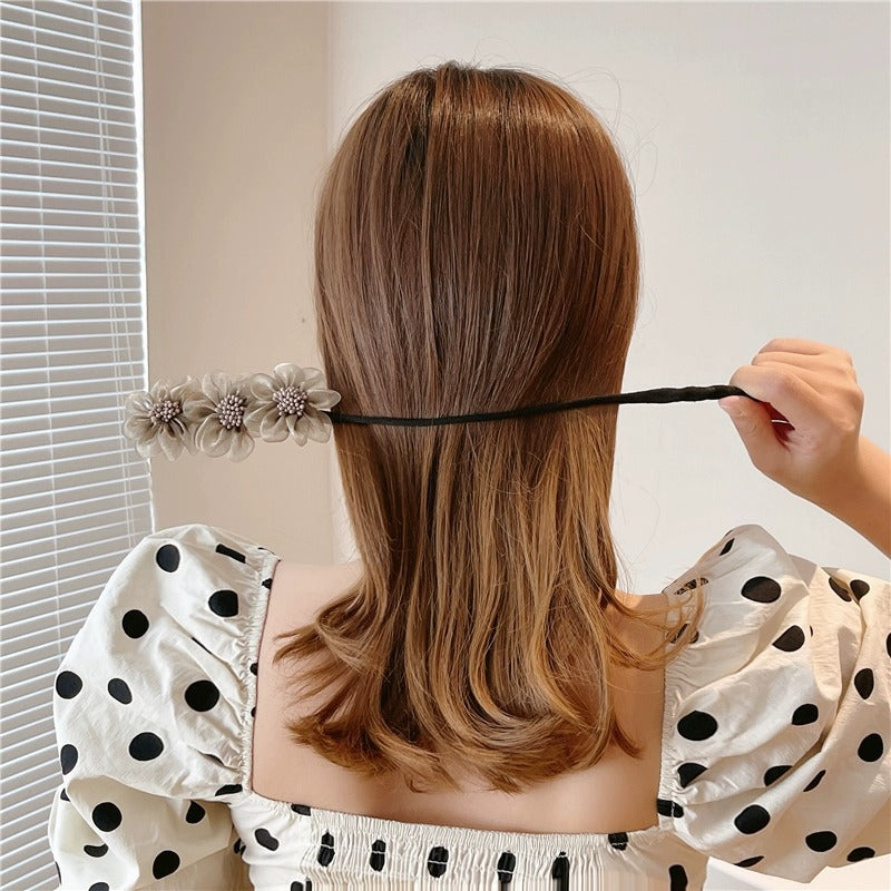 お団子メーカー ヘアワイヤー レディース ヘアアクセサリー フラワー お花 商品画像3