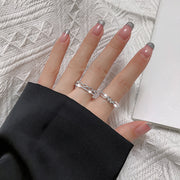 指輪 オープンリング アクセサリー レディース スクリュー 2連 チェーン 重ね付け風 シンプル おしゃれ かわいい お出掛け フェミニン エレガント 大人上品 カジュアル デイリー デート オフィス ギフト プレゼント 普段使い 女性用 婦人用