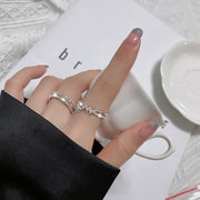指輪 オープンリング アクセサリー レディース スクリュー 2連 チェーン 重ね付け風 シンプル おしゃれ かわいい お出掛け フェミニン エレガント 大人上品 カジュアル デイリー デート オフィス ギフト プレゼント 普段使い 女性用 婦人用