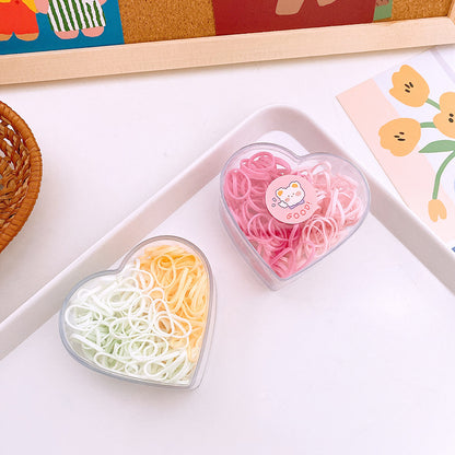 ヘアゴム 髪ゴム 約250本入り 可愛いハート型収納ケース付き 子供 大人 商品画像2