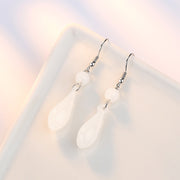 フックピアス ピアス レディース 女性 アクセサリー 耳飾り 両耳用 ストーン ドロップ ジュエリー ファッション小物 揺れる おしゃれ シンプル きれいめ 上品 かわいい ゆらゆら ギフト プレゼント 記念日 お祝い パーティ 白