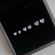 スタッドピアス レディース アクセサリー 女性用 小さめ 一粒ピアス ラインストーン ハート シンプル おしゃれ かわいい 上品 お出かけ デート カジュアル デイリー フェミニン エレガント パーティー オフィス 普段使い ギフト プレゼント 婦人用