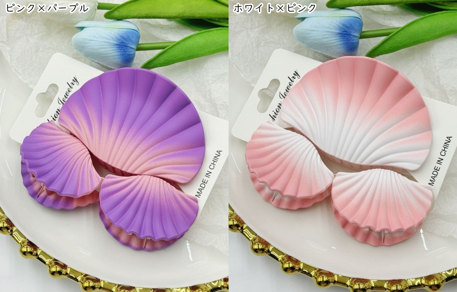 バンスクリップ ヘアクリップ 髪留め 3点セット レディース 女性 商品画像5