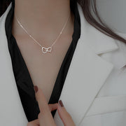 ネックレス ペンダント レディース アクセサリー チェーン チャーム ダブルハート 華奢 おしゃれ かわいい プレゼント ギフト