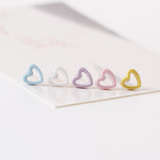 ピアス スタッドピアス レディース 女性 アクセサリー ハート 小ぶり パステルカラー お洒落 可愛い プレゼント ギフト ファッション小物