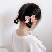 ヘアクリップ 2個セット キッズ 子供 女の子 レディース 女性 へアアクセサリー 髪留め 髪飾り リボン 単色 シンプル ヘアアレンジ ヘアアクセ おしゃれ お出かけ