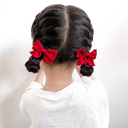 ヘアクリップ 2個セット キッズ 子供 女の子 レディース 女性 へアアクセサリー 髪留め 髪飾り リボン 単色 シンプル ヘアアレンジ ヘアアクセ おしゃれ お出かけ