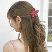 ヘアクリップ バンスクリップ レディース 女性用 へアアクセサリー 花 フラワー 髪留め 髪飾り ヘアアレンジ まとめ髪 単色 シンプル ヘアアクセ 大人かわいい 上品 おしゃれ カラバリ豊富