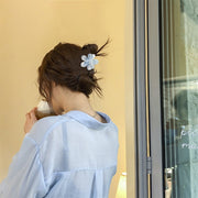 ヘアクリップ バンスクリップ レディース 女性用 へアアクセサリー 花 フラワー 半透明 クリア 透け感 髪留め 髪飾り ヘアアレンジ まとめ髪 ヘアアクセ 大人かわいい 上品 おしゃれ カラバリ豊富