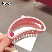 バンスクリップ ヘアクリップ レディース 女性 ヘアアクセサリー ファッション雑貨 半円形 三日月型 無地 ブラック ピンク ブルー シンプル かわいい キュート カジュアル ポップ ガーリー