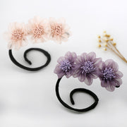 シニヨンワイヤー おだんごメーカー ヘアワイヤー レディース ヘアアクセサリー 花 フラワー シースルー 透け感 ヘアアレンジ 髪飾り おしゃれ 可愛い