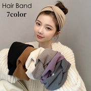 ヘアバンド 幅広 レディース 女性 ヘアアクセサリー クロス ベロア調 ヘッドバンド ヘアターバン 髪飾り 髪留め まとめ髪 ヘアアレンジ 無地 ソリッドカラー ファッション小物 婦人用