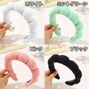 カチューシャ ヘッドバンド 洗顔用 メイク落とし スキンケア レディース 女性 もこもこ 吸水 かわいい キュート お化粧 メイクアップ お風呂 ヨガ スポーツ エクササイズ 婦人用