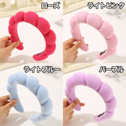 カチューシャ ヘッドバンド 洗顔用 メイク落とし スキンケア レディース 女性 もこもこ 吸水 かわいい キュート お化粧 メイクアップ お風呂 ヨガ スポーツ エクササイズ 婦人用