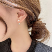 スタッドピアス バックキャッチピアス レディース 女性用 アクセサリー 耳飾り フェイクパール ラインストーン キラキラ 可愛い おしゃれ 華やか きれいめ おでかけ デート ギフト プレゼント 贈り物 ゴールドカラー