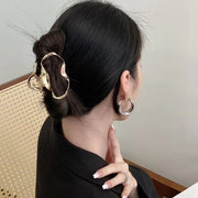 バンスクリップ ヘアクリップ レディース ヘアアクセサリー 髪留め 髪飾り 金属製 大きめ しっかり まとめ髪 上品 おしゃれ メタル アップ ハーフアップ