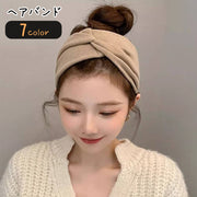 ヘアバンド ヘッドバンド レディース 女性 ヘアアクセサリー ファッション雑貨 ターバン風 幅広 無地 ブラック グレー オフホワイト ブラウン シンプル フェミニン 可愛い キュート ガーリー おしゃれ シック 秋 冬