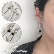 ピアス スタッドピアス ロング 揺れる レディース 女性 アクセサリー リング ボール 大理石風 シルバーカラー 上品 お洒落 大人可愛い お出かけ 普段使い デイリー 耳飾り ファッション小物 婦人用 プレゼント ギフト