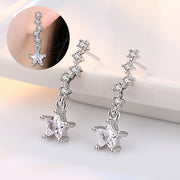 ピアス スタッドピアス レディース アクセサリー プレゼント 上品 ロング 揺れる 北斗七星 星 スター ラインストーン ビジュー 宝石風 天然石風 シルバーカラー 普段使い お出かけ お呼ばれ かわいい 可愛い おしゃれ きれいめ 女性 彼女 妻 嫁 大人女子 婦人 ガールズ ギフト 贈り物 誕生日 記念日 母の日 ホワイトデー