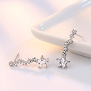 ピアス スタッドピアス レディース アクセサリー プレゼント 上品 ロング 揺れる 北斗七星 星 スター ラインストーン ビジュー 宝石風 天然石風 シルバーカラー 普段使い お出かけ お呼ばれ かわいい 可愛い おしゃれ きれいめ 女性 彼女 妻 嫁 大人女子 婦人 ガールズ ギフト 贈り物 誕生日 記念日 母の日 ホワイトデー