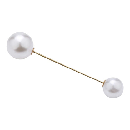 ブローチ ピンブローチ レディース アクセサリー フェイクパール 上品 ホワイト6.5cm バリエーション画像
