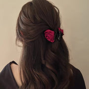 ヘアクリップ バンスクリップ レディース 女性 ヘアアクセサリー 髪留め 髪飾り ヘアアレンジ バラ ローズ フラワー おしゃれ 上品 かわいい