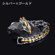 ブレスレット メンズ 男性 アクセサリー ドラゴン 龍 重厚 ごつい ごつめ かっこいい おしゃれ