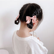 ヘアクリップ 1組 2個セット 子供用 キッズ 女の子 レディース ヘアアクセサリー リボン くちばしクリップ おしゃれ かわいい 無地 単色 シンプル