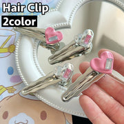 ヘアクリップ レディース 女性 ガールズ 女の子 ヘアアクセサリー 髪留め 髪飾り ハート ウェーブ シンプル ヘアアレンジ 横髪留め 可愛い お洒落 キュート ファッション小物
