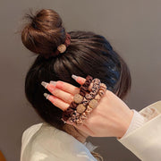 シュシュ 同色2個セット ヘアゴム 髪留め レディース 女性用 ヘアアクセサリー ラインストーン 髪飾り まとめ髪 ヘアアレンジ かわいい
