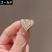 ピンブローチ レディース 女性 アクセサリー ハート キラキラ ラインストーン ビジュー おしゃれ 可愛い 小ぶり 小さめ ミニ
