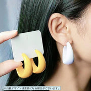 フープピアス 両耳用 1ペア レディース 女性 婦人用 アクセサリー スタッドピアス シンプル おしゃれ かわいい キュート 大きめ ポップ カジュアル プレゼント 贈り物