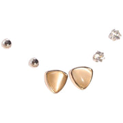 ピアス 6点セット スタッドピアス アクセサリー レディース 女性 花 ハート 丸玉 シンプル おしゃれ かわいい ファッション小物 ギフト プレゼント