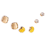 ピアス 6点セット スタッドピアス アクセサリー レディース 女性 花 ハート 丸玉 シンプル おしゃれ かわいい ファッション小物 ギフト プレゼント