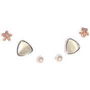 ピアス 6点セット スタッドピアス アクセサリー レディース 女性 花 ハート 丸玉 シンプル おしゃれ かわいい ファッション小物 ギフト プレゼント