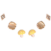 ピアス 6点セット スタッドピアス アクセサリー レディース 女性 花 ハート 丸玉 シンプル おしゃれ かわいい ファッション小物 ギフト プレゼント