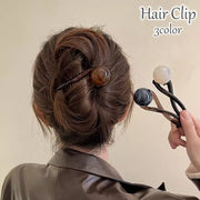ヘアクリップ バナナクリップ レディース 女性用 ヘアアクセサリー 髪飾り 髪留め パール調 可愛い おしゃれ ヘアアレンジ まとめ髪 普段使い 通勤 オフィス おでかけ