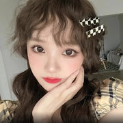 ヘアクリップ ヘアアクセサリー ヘアピン ピン レディース シンプル おしゃれ モノトーン 髪留め くちばしクリップ くちばしピン ヘアアレンジ 前髪 髪飾り かわいい キッズ 子供 白 黒 市松 チェッカー 丸