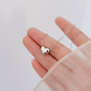 ネックレス ペンダント レディース 女性 アクセサリー 首飾り シルバーカラー ハート ワンポイント シンプル プレゼント ギフト 贈り物